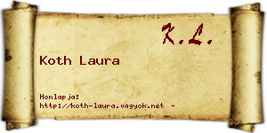 Koth Laura névjegykártya